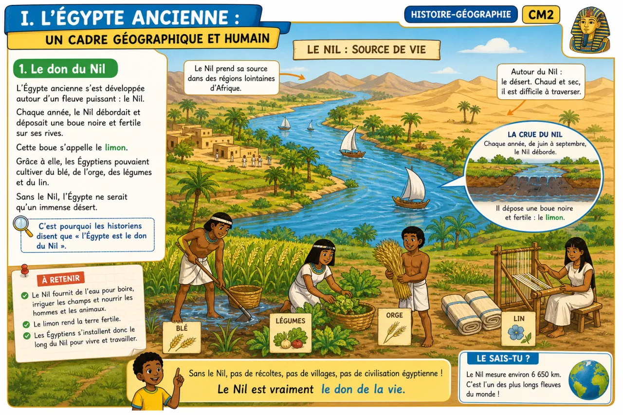 L'Égypte ancienne : pharaons et pyramides — illustration