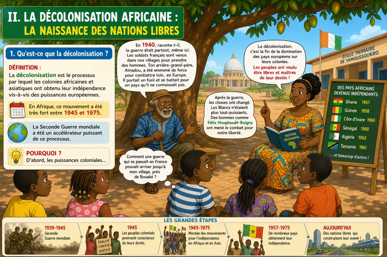 La Seconde Guerre mondiale et la décolonisation africaine — illustration
