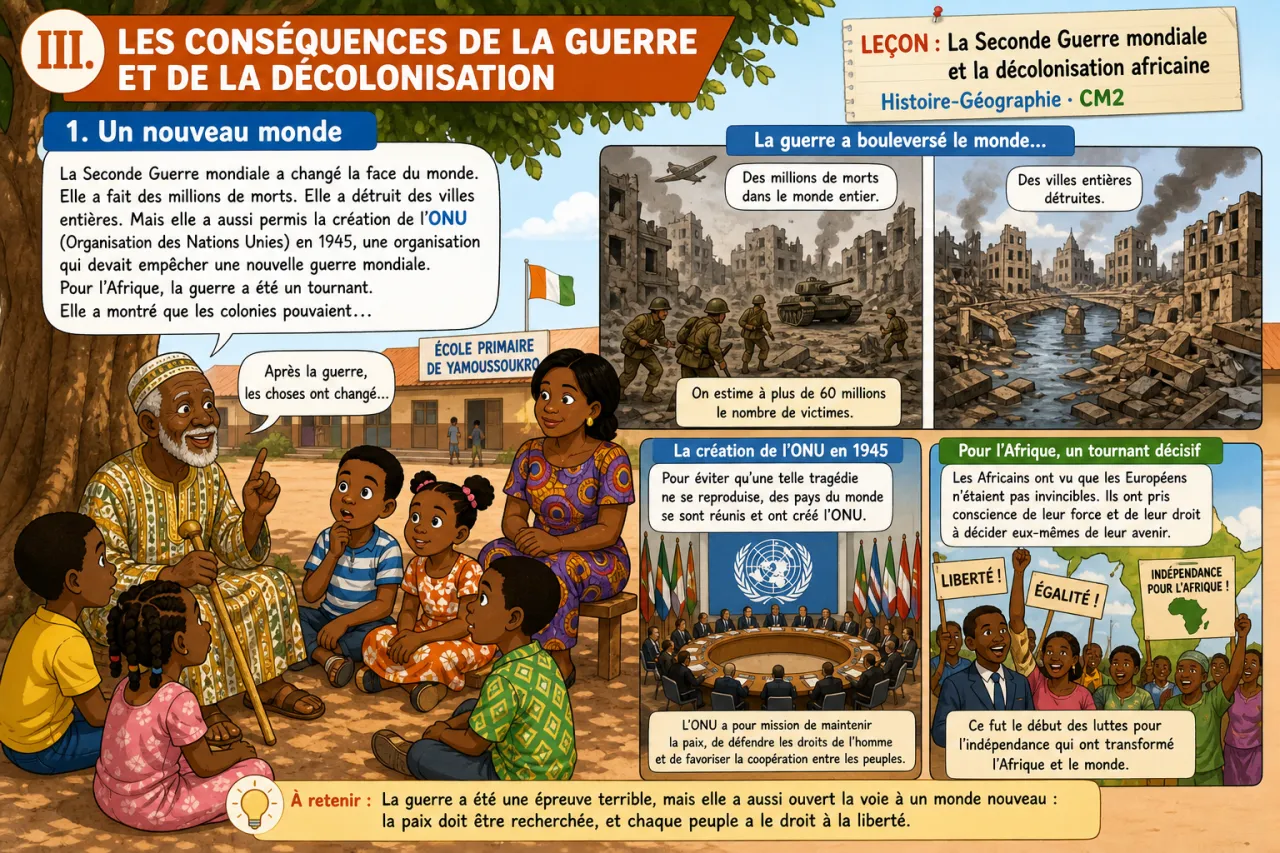 La Seconde Guerre mondiale et la décolonisation africaine — illustration