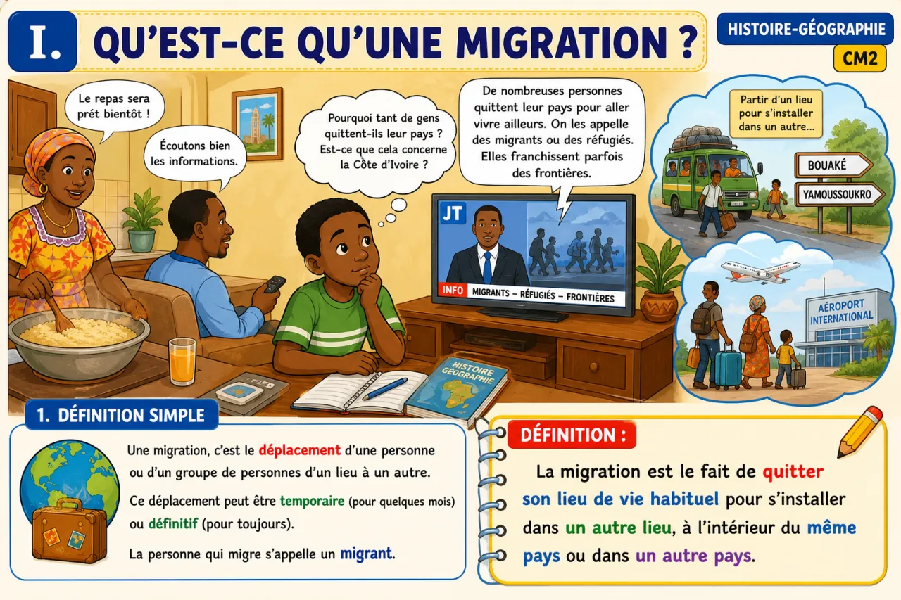 Les migrations dans le monde et en Afrique — illustration