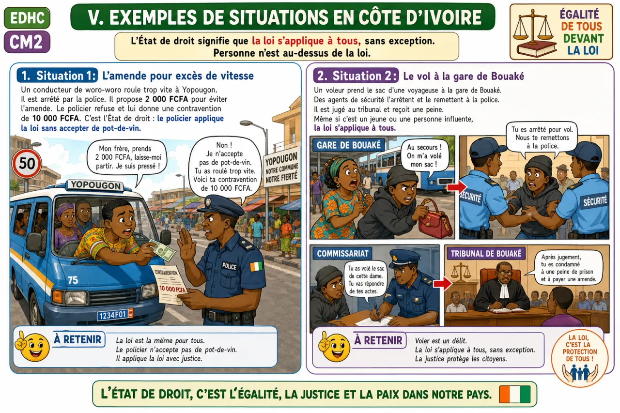L'État de droit : égalité de tous devant la loi — illustration