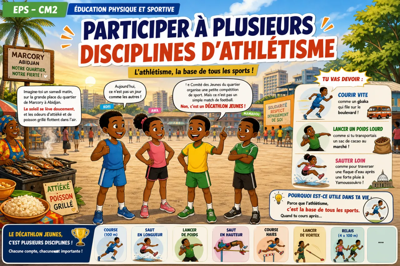 Participer à plusieurs disciplines d'athlétisme