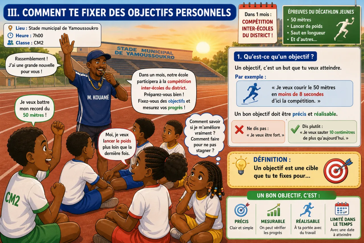 Mesurer ses progrès et se fixer des objectifs — illustration