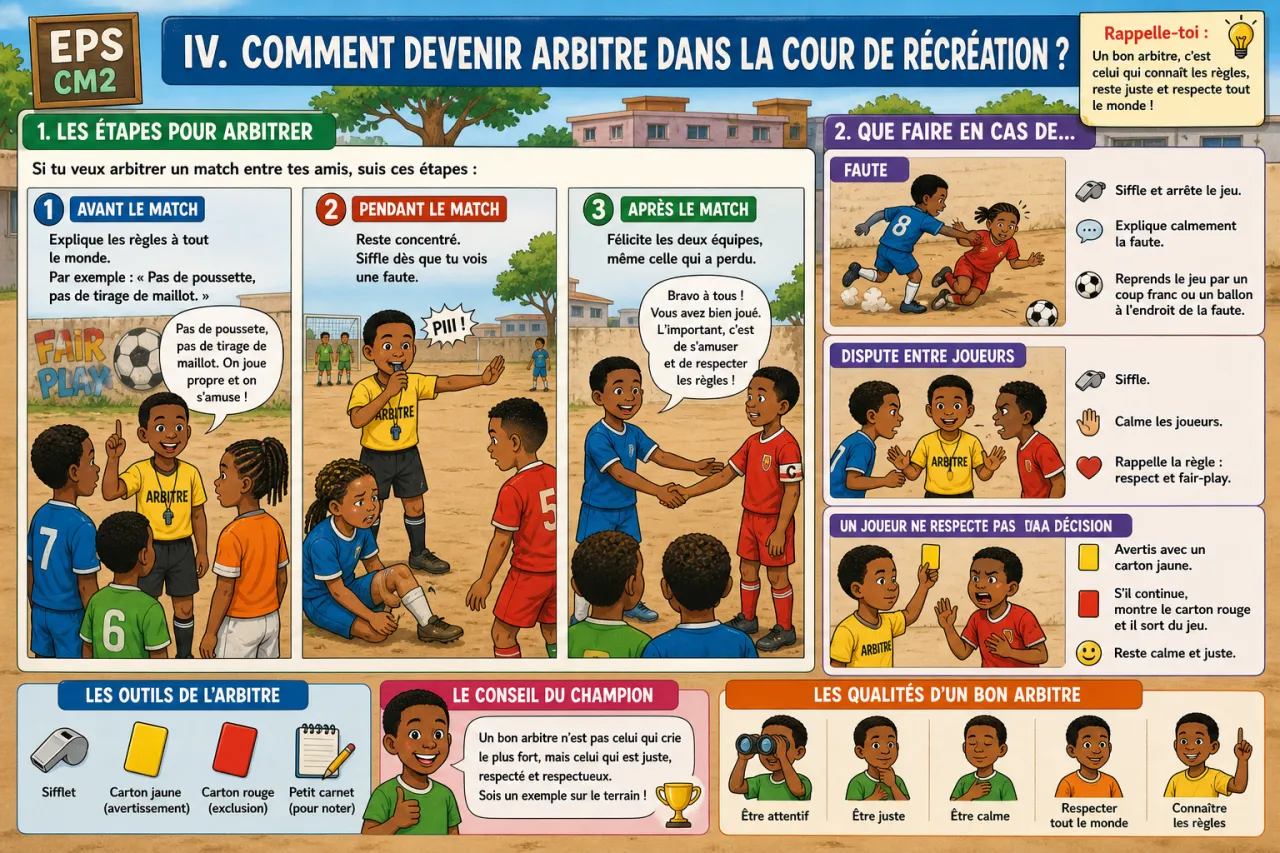 Les règles d'arbitrage dans les sports collectifs — illustration