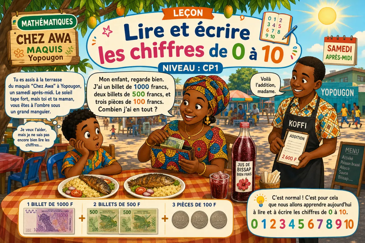 Lire et écrire les chiffres de 0 à 10