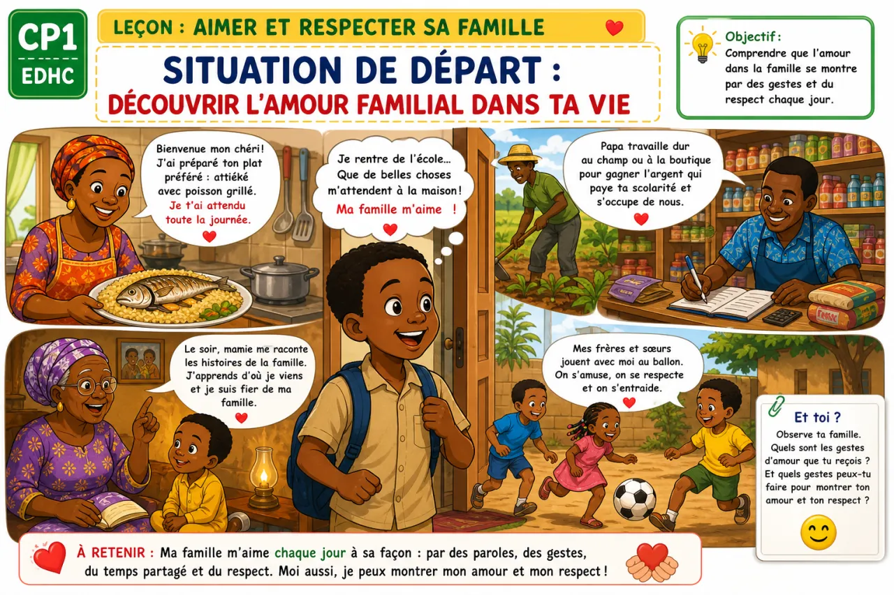 Aimer et respecter sa famille — illustration