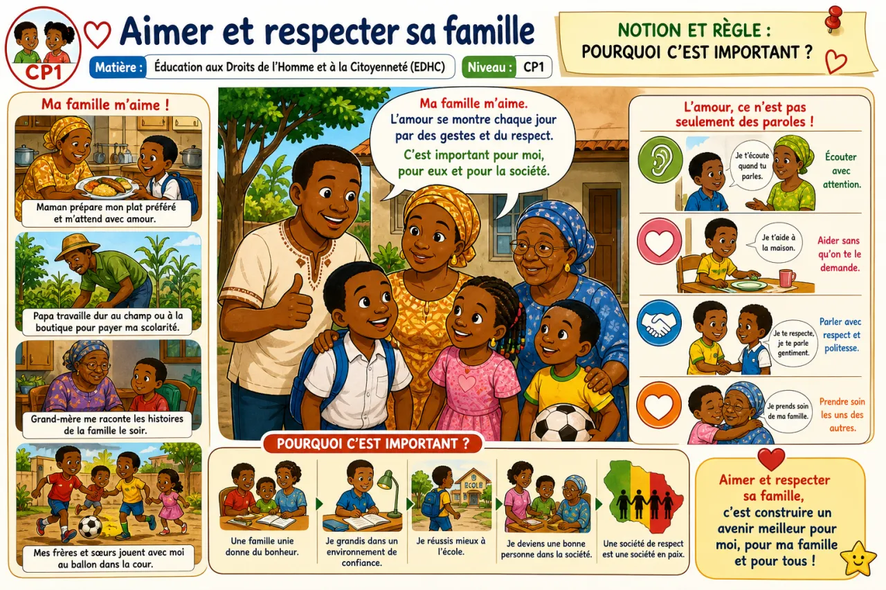 Aimer et respecter sa famille — illustration