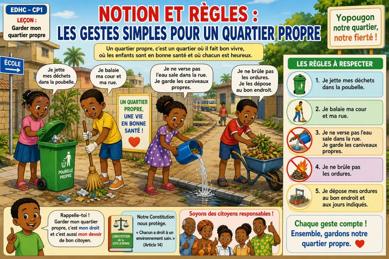 Garder mon quartier propre — illustration