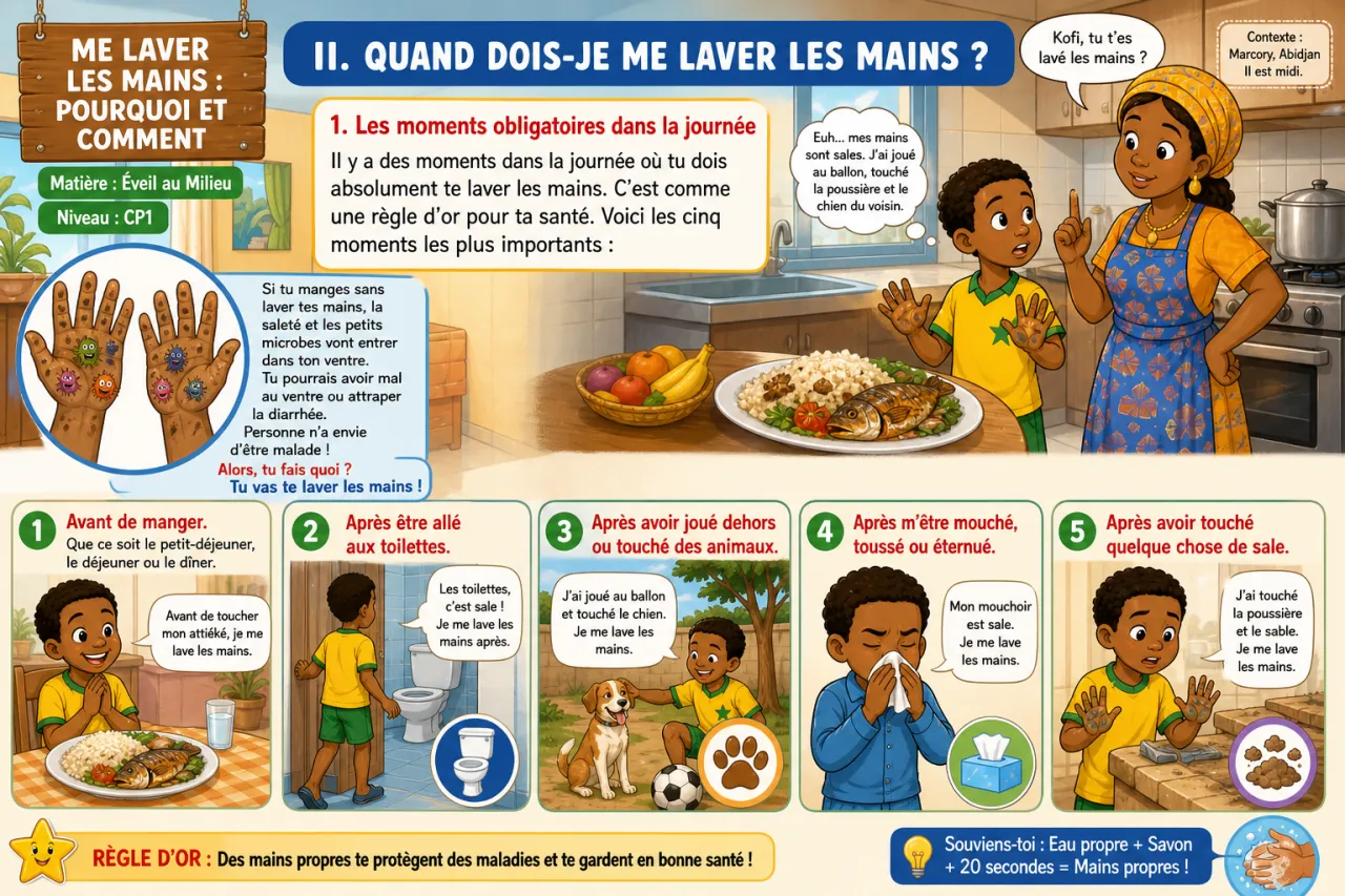Me laver les mains : pourquoi et comment — illustration