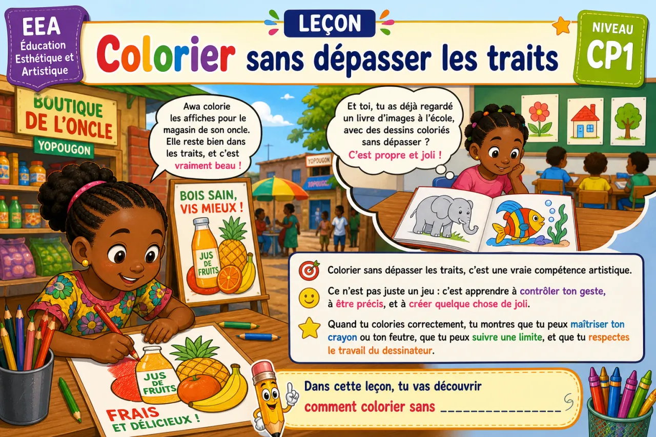 Colorier sans dépasser les traits