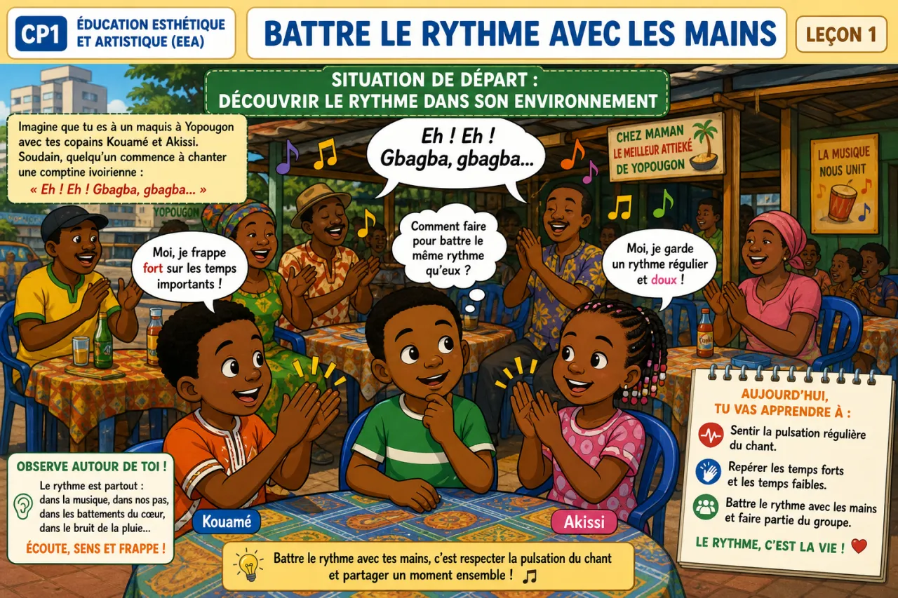 Battre le rythme avec les mains — illustration