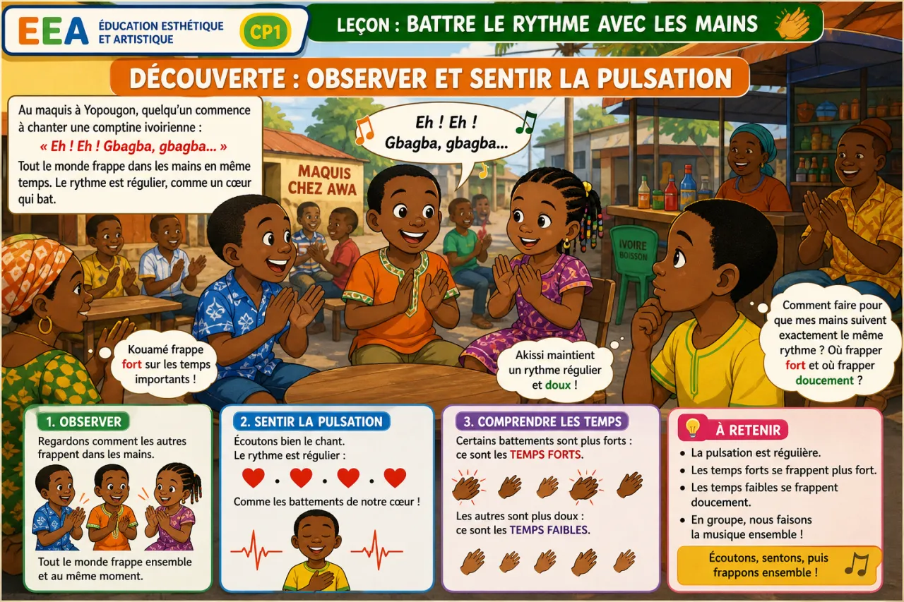 Battre le rythme avec les mains — illustration