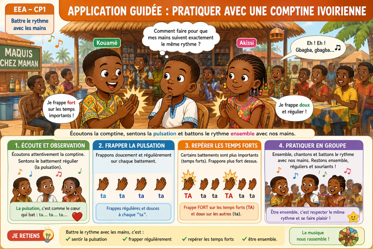Battre le rythme avec les mains — illustration