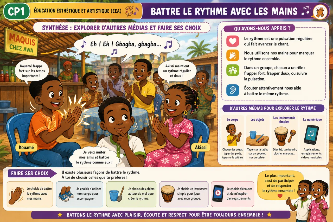 Battre le rythme avec les mains — illustration