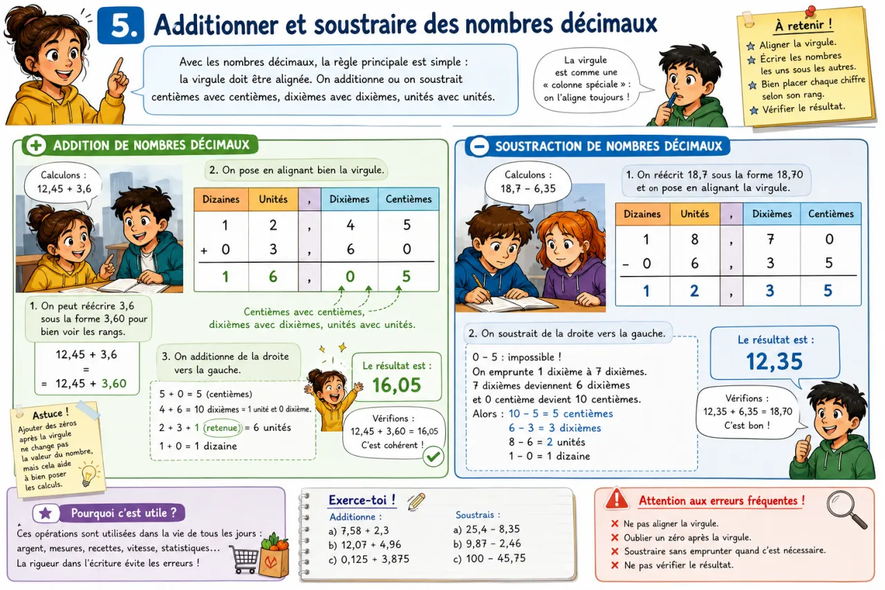 Addition et soustraction — illustration