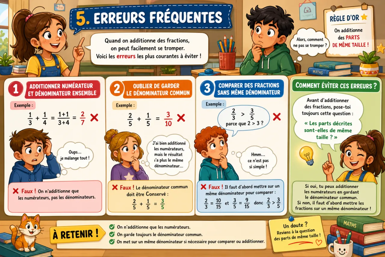 Addition de fractions — illustration