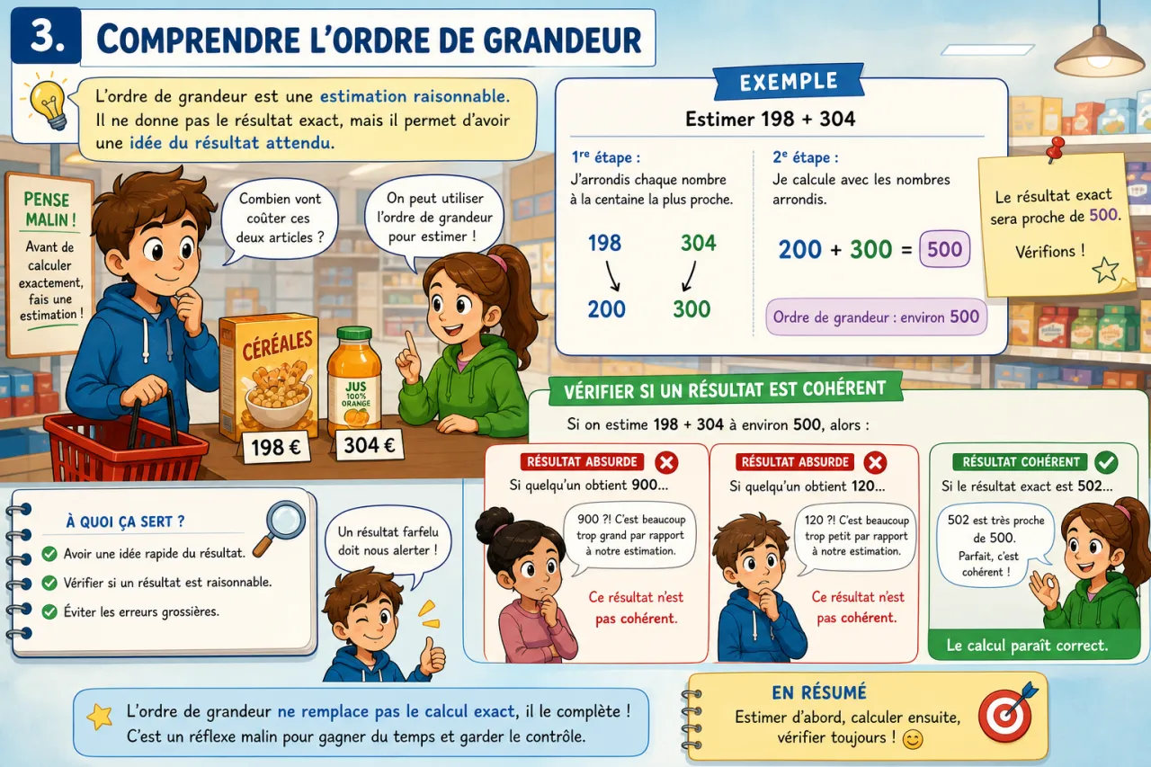 Calcul mental et ordre de grandeur — illustration