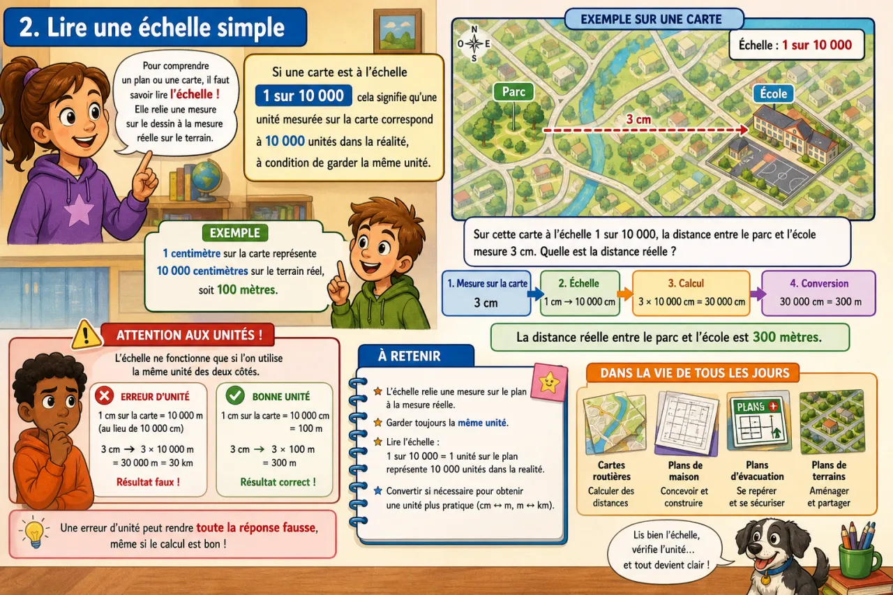 Échelles et plans — illustration
