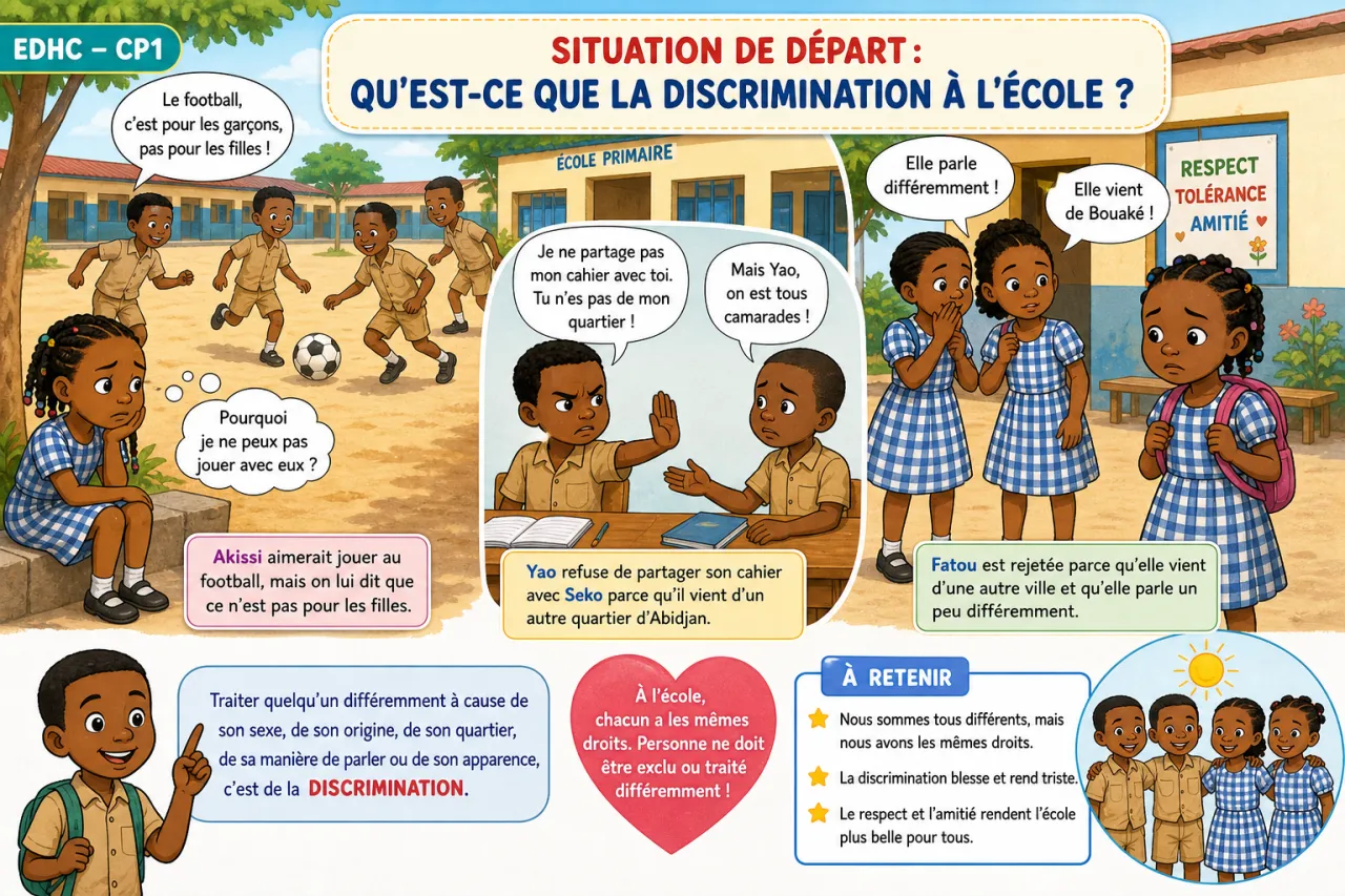 L'égalité et la non-discrimination à l'école — illustration