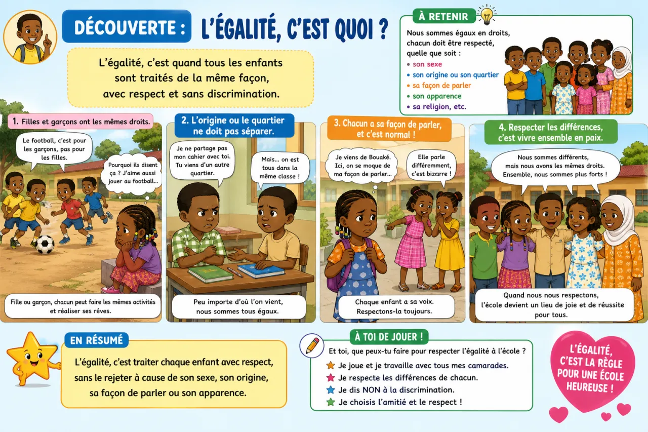 L'égalité et la non-discrimination à l'école — illustration