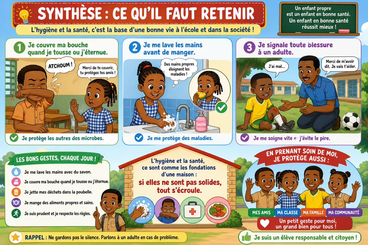 L'hygiène et la santé à l'école — illustration