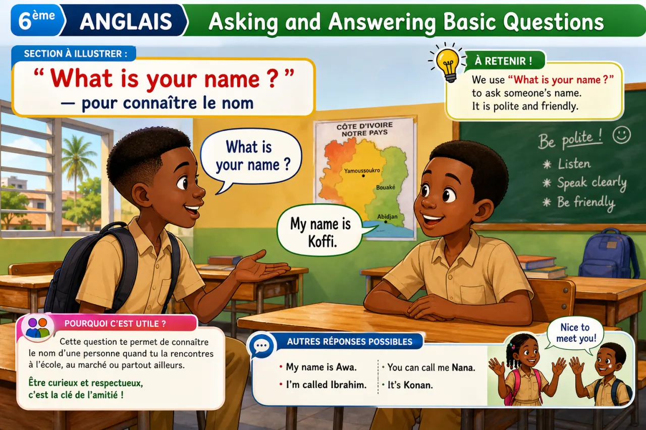 Asking and Answering Basic Questions — illustration