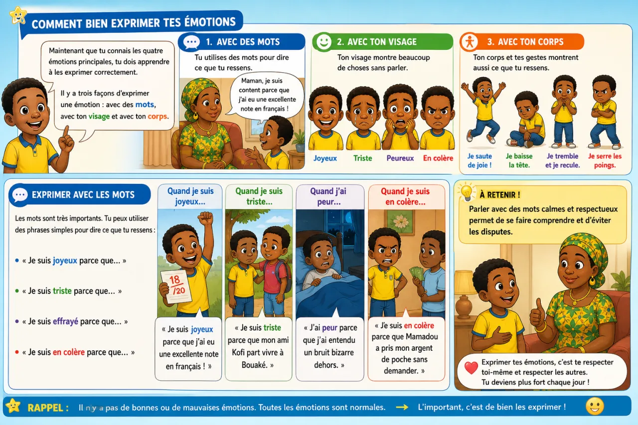 Exprimer ses sentiments et ses émotions — illustration