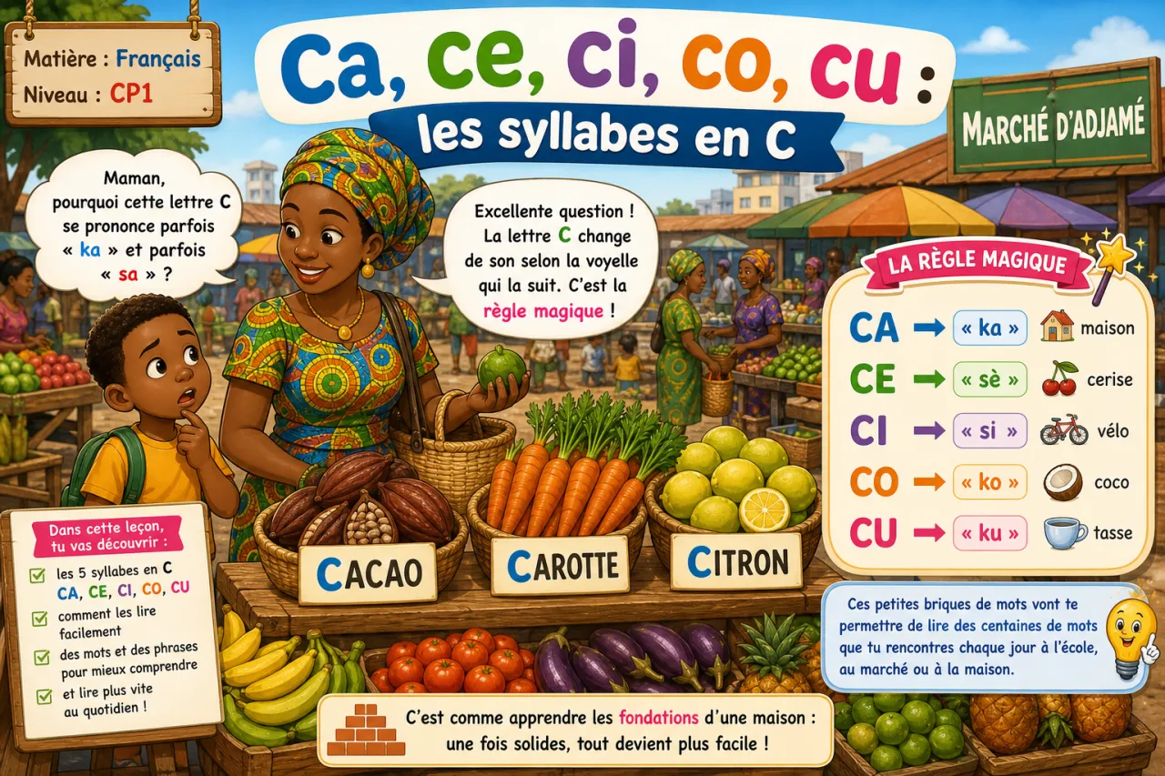 Ca, ce, ci, co, cu : les syllabes en C