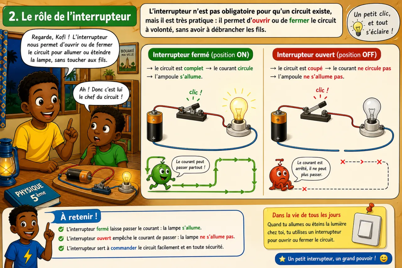 Les circuits électriques — illustration