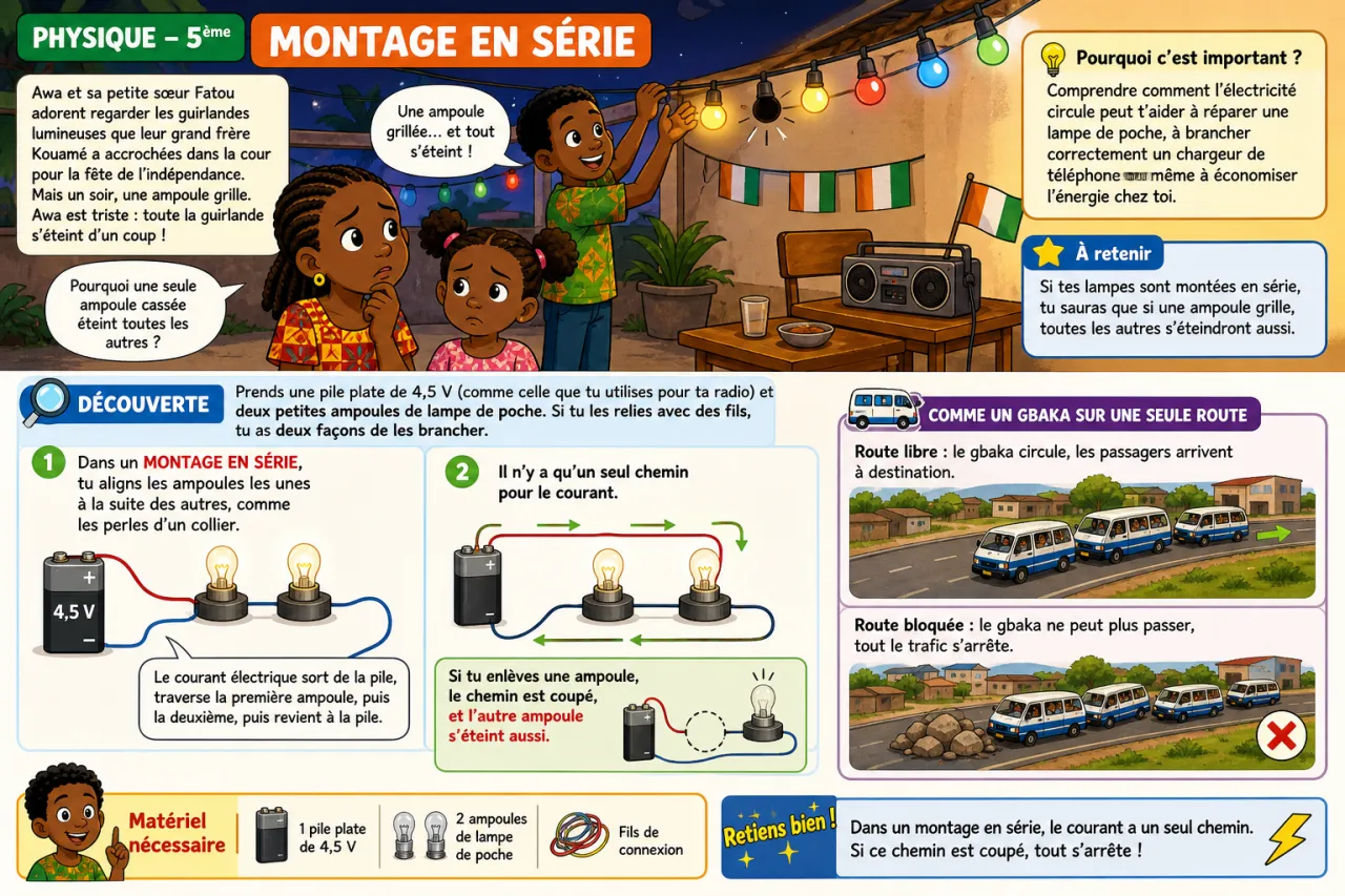 Montage en série — illustration
