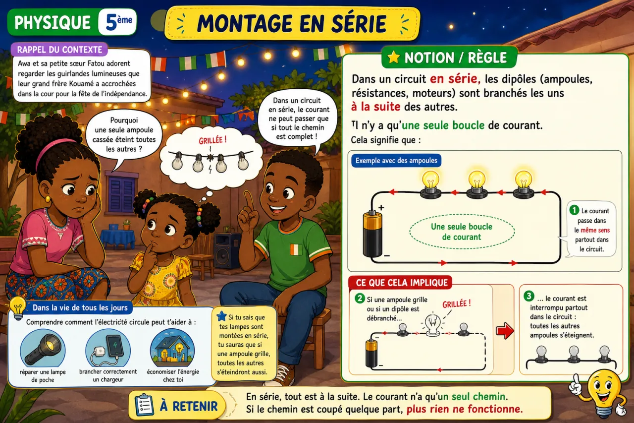 Montage en série — illustration