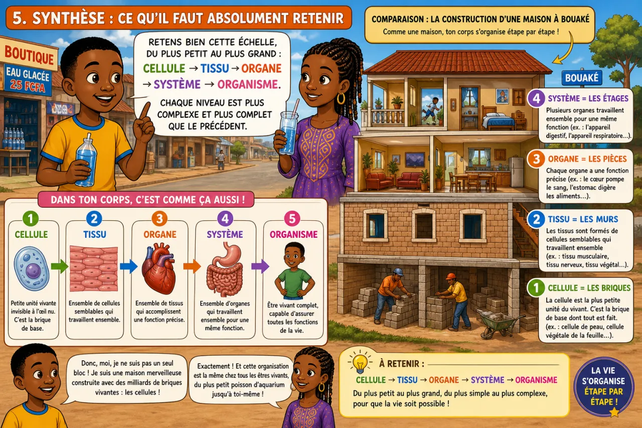 Organisation des êtres vivants — illustration