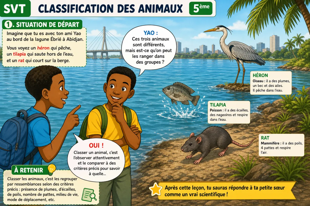 Classification des animaux — illustration
