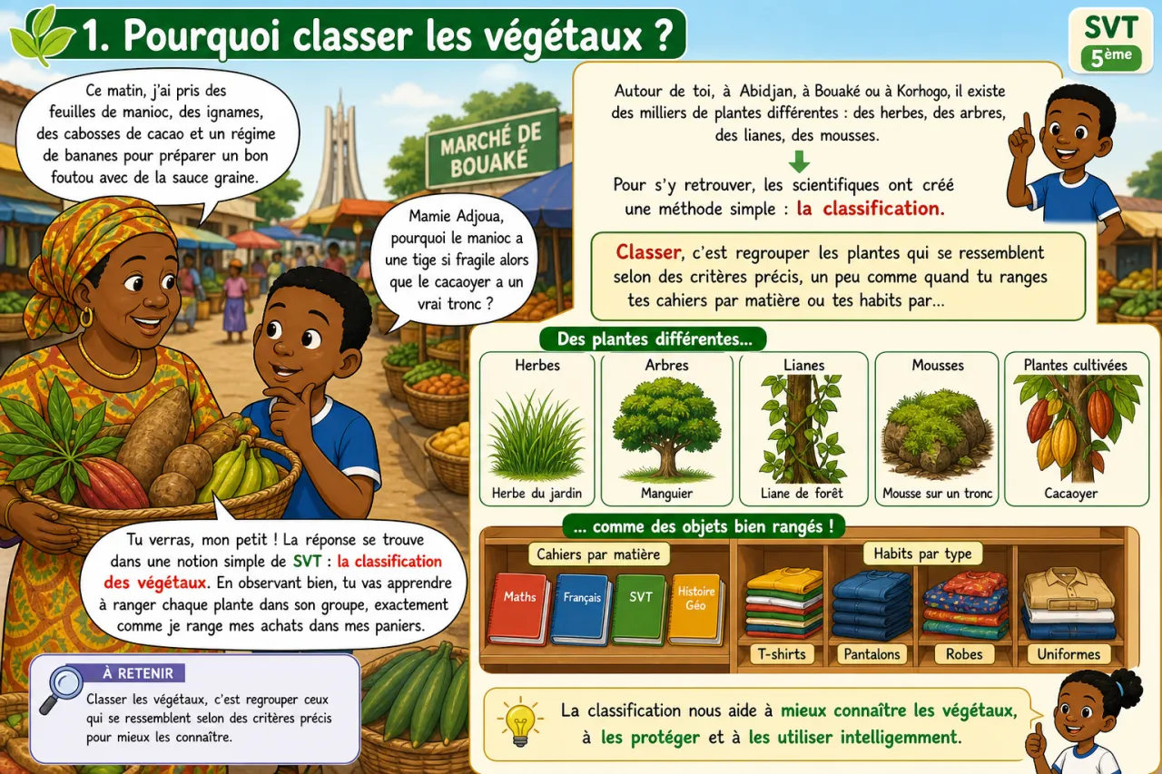 Classification des végétaux — illustration