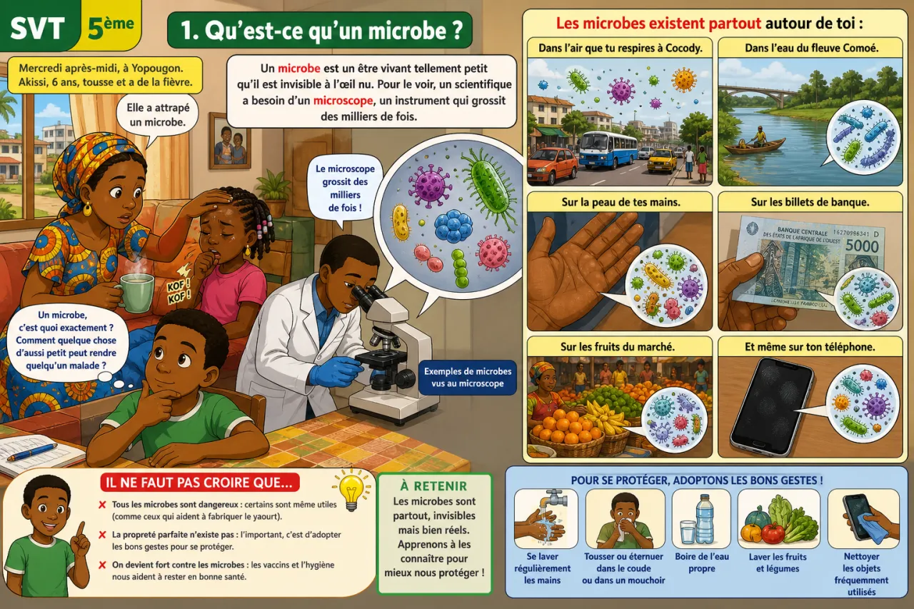 Microbes et maladies — illustration