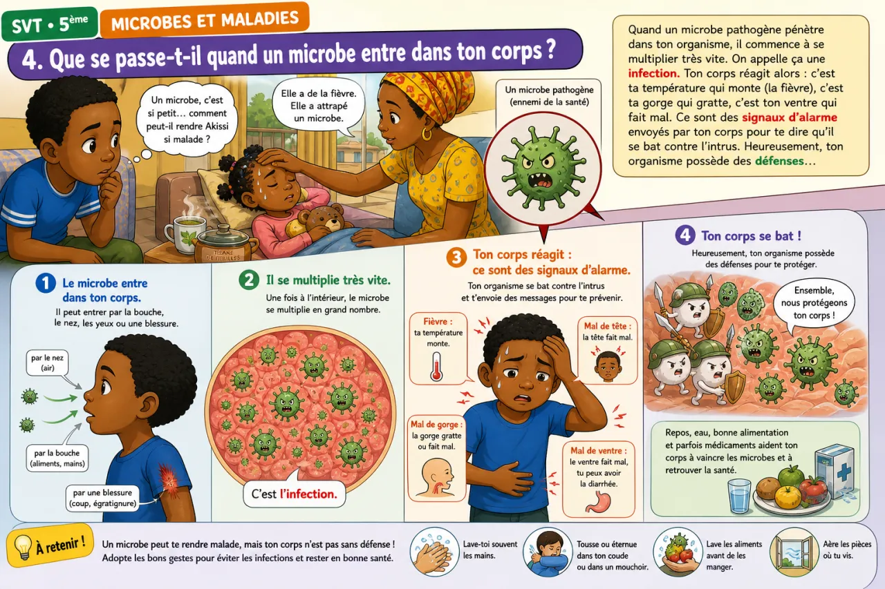 Microbes et maladies — illustration