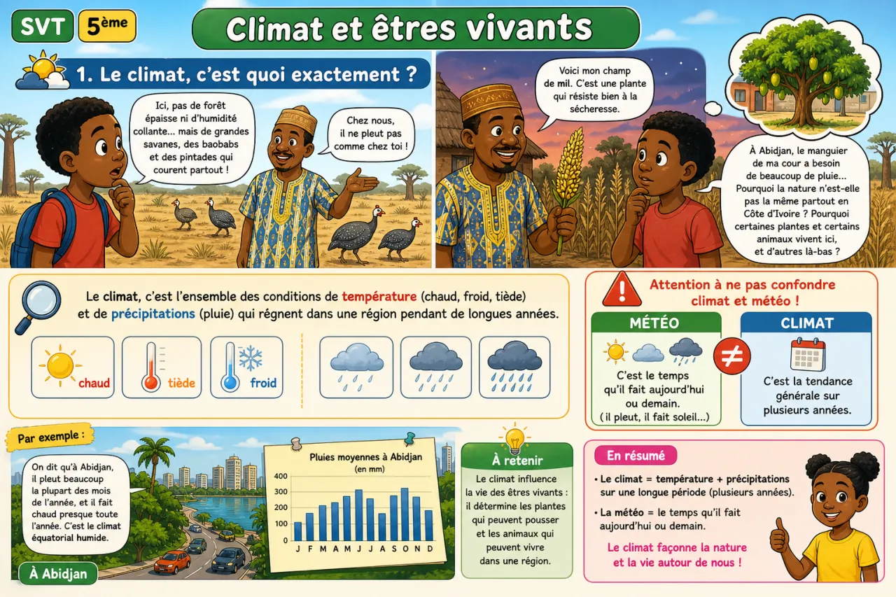 Climat et êtres vivants — illustration