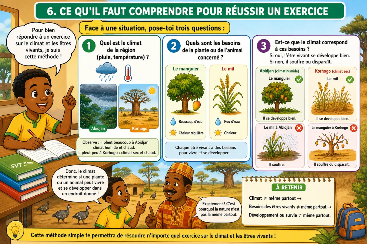 Climat et êtres vivants — illustration