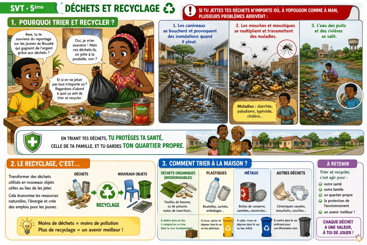 Déchets et recyclage — illustration