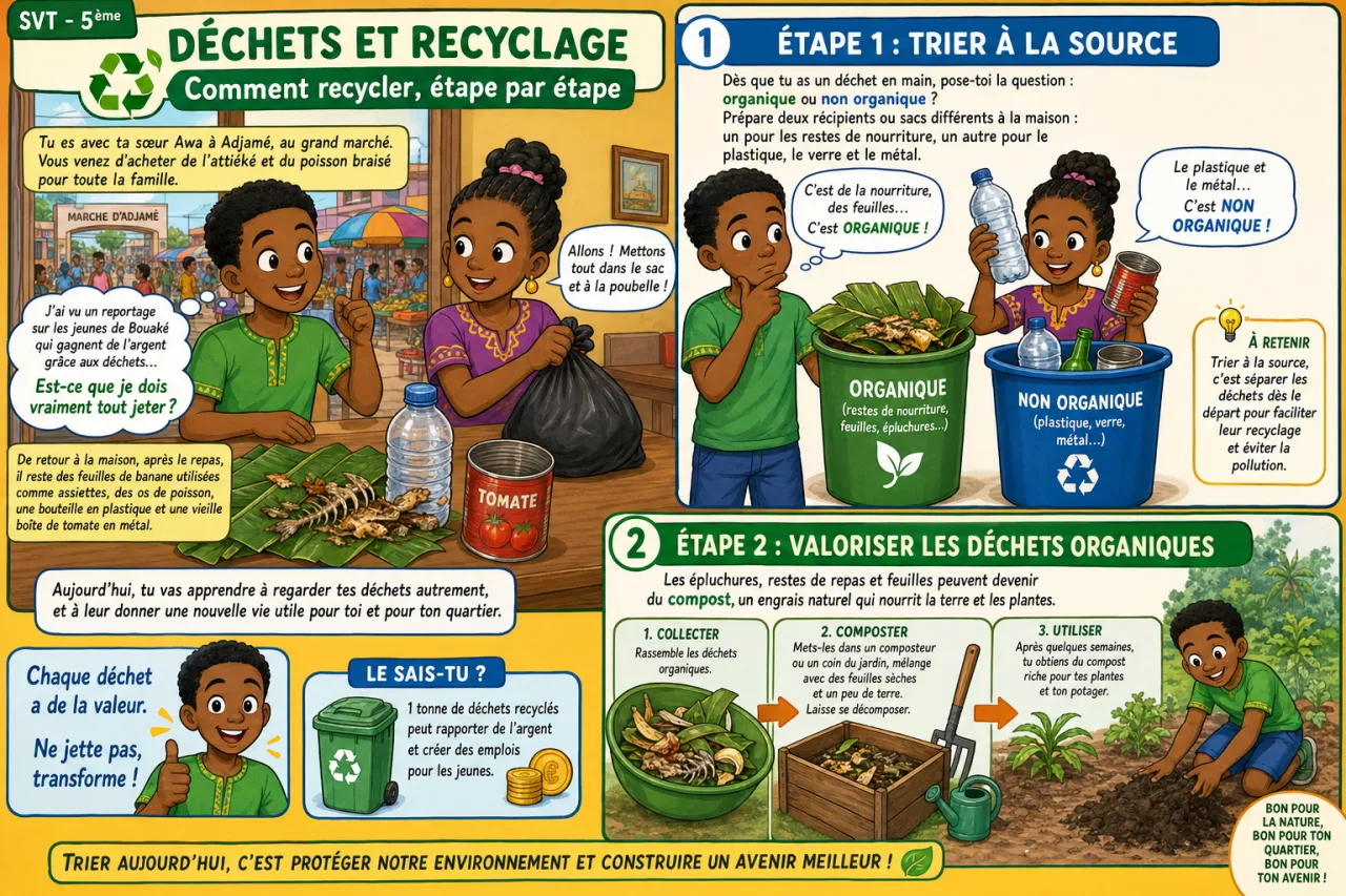 Déchets et recyclage — illustration