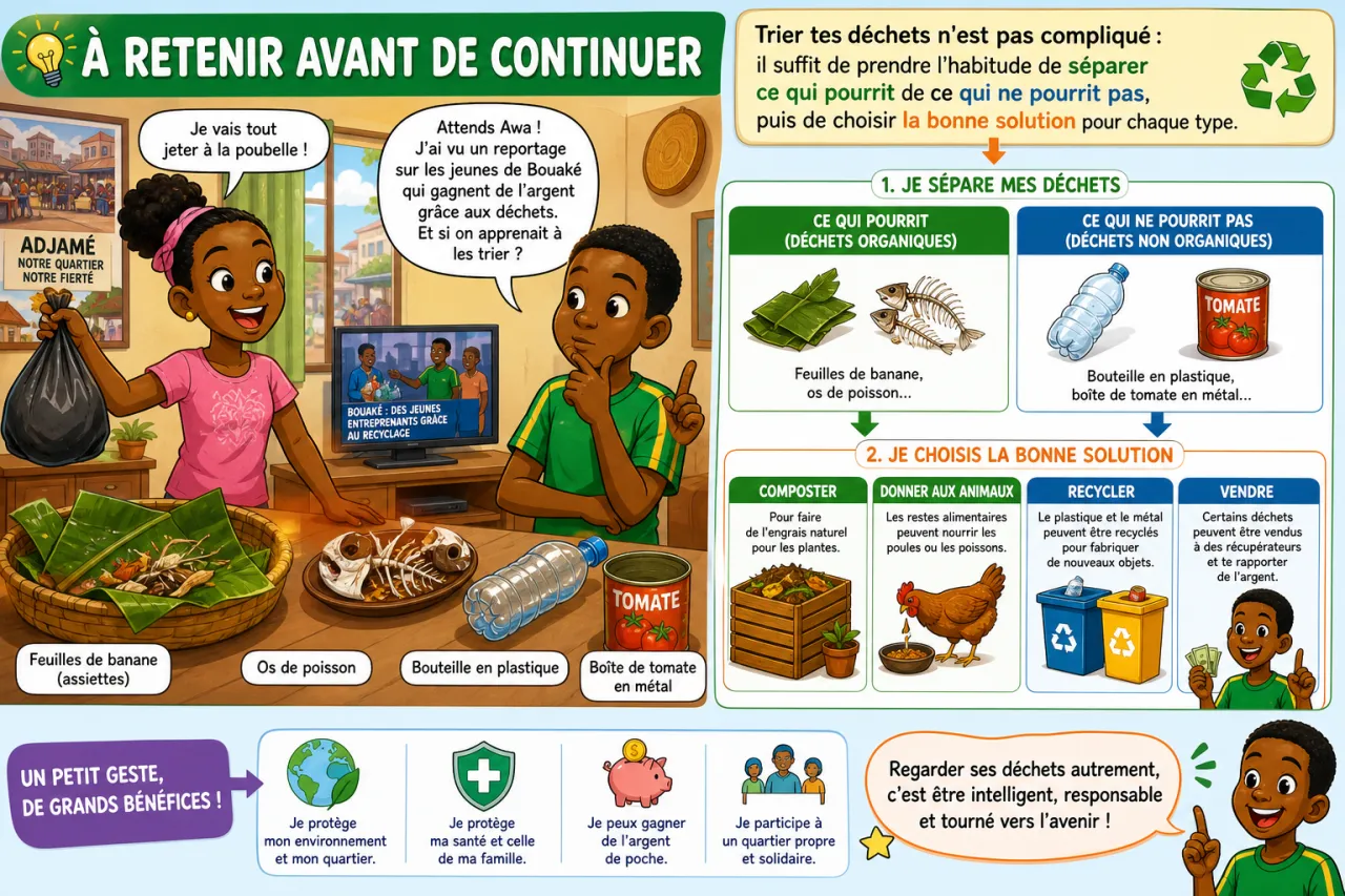 Déchets et recyclage — illustration