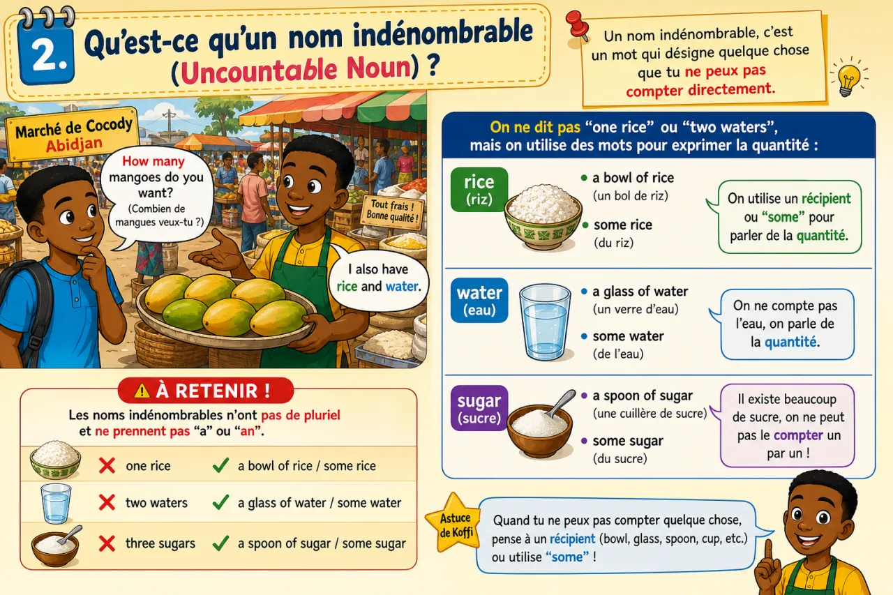 Countable and uncountable nouns — illustration