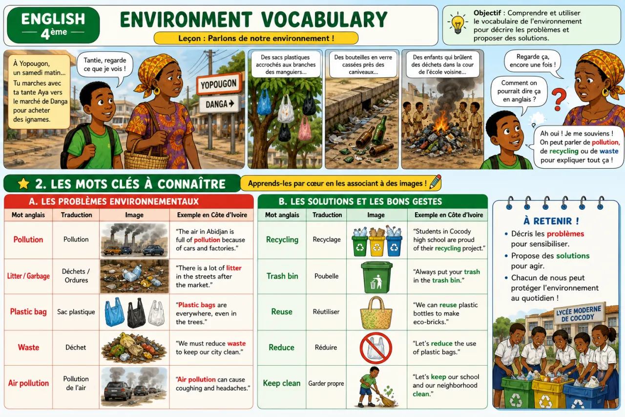 Environment vocabulary — illustration
