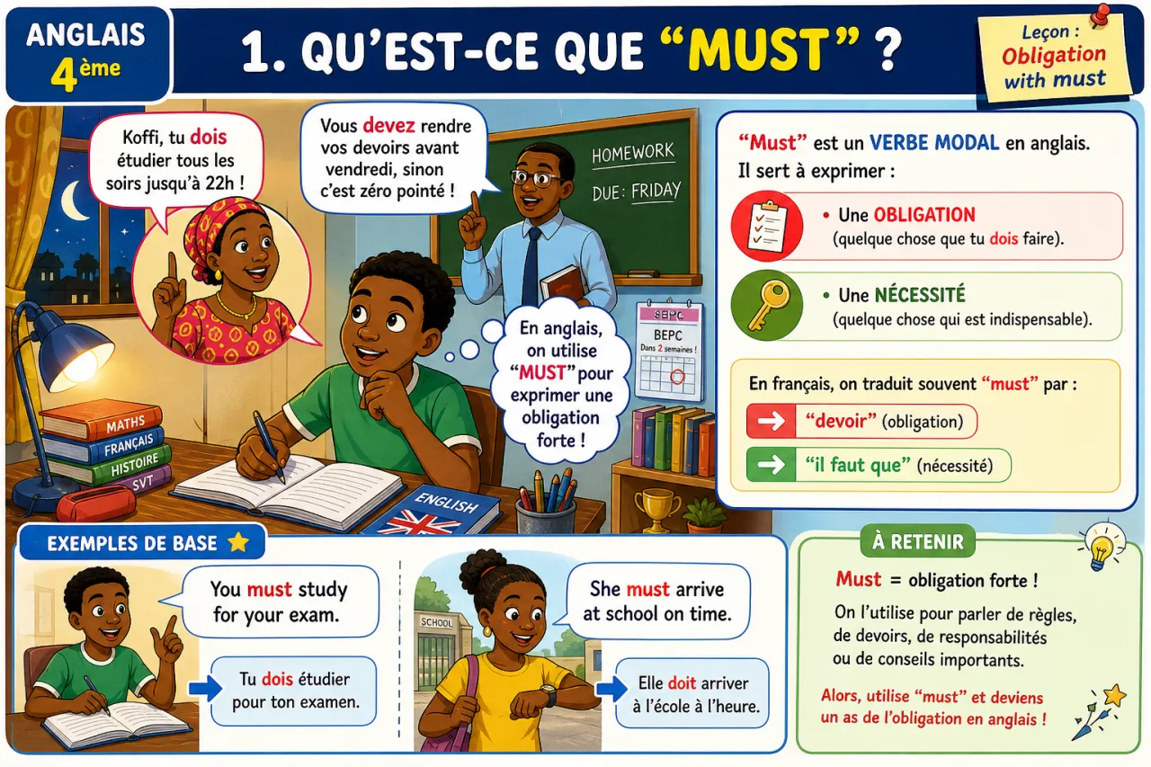 Obligation with must — illustration