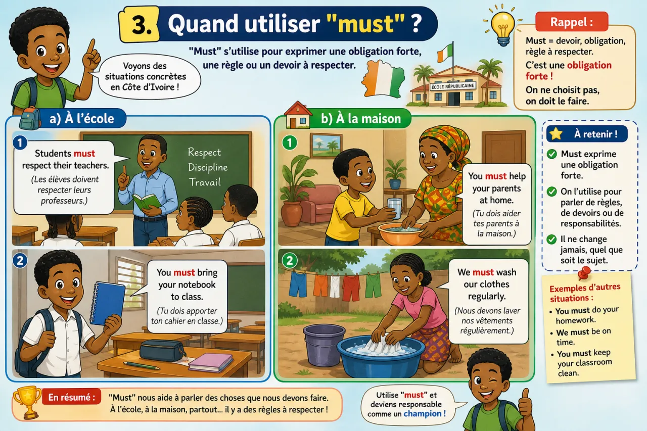 Obligation with must — illustration