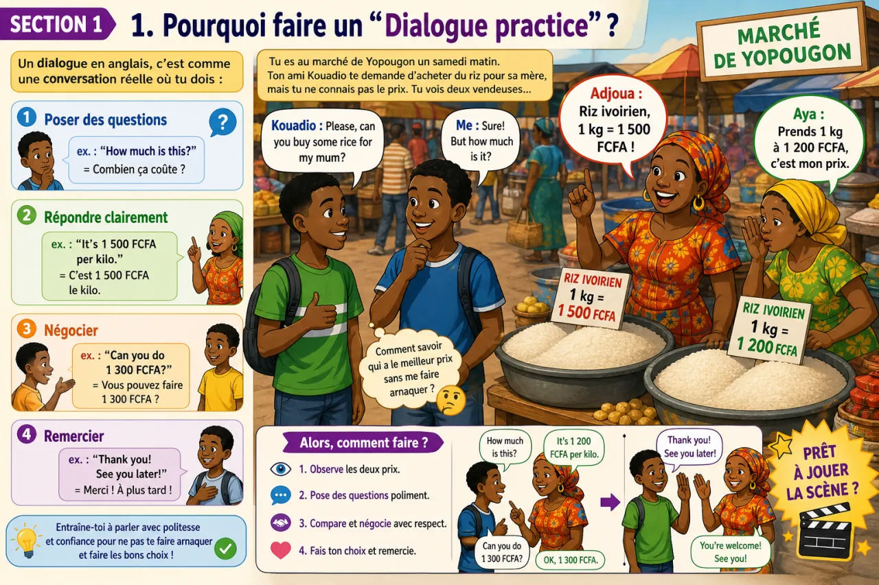 Dialogue practice — illustration
