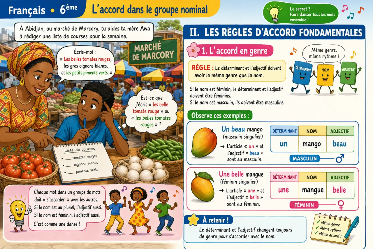 L’accord dans le groupe nominal — illustration