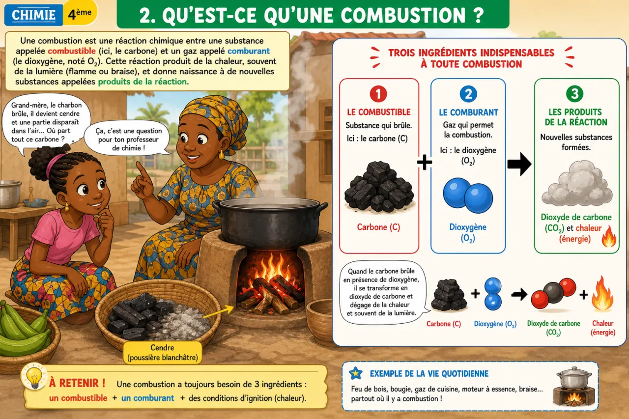 Combustion du carbone — illustration