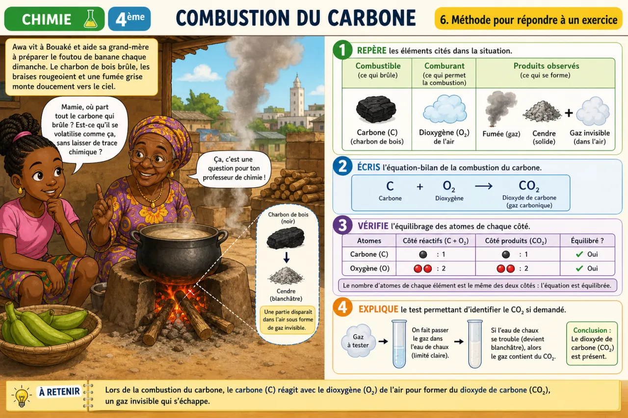 Combustion du carbone — illustration