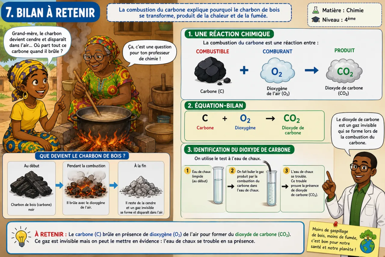 Combustion du carbone — illustration